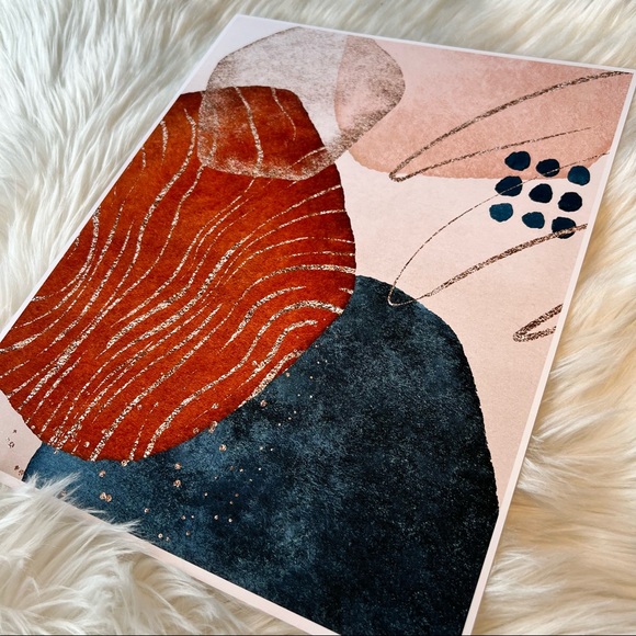 Modern Abstract Shape Wall Art Poster Print UNFRAMED. - Picture 10 of 11